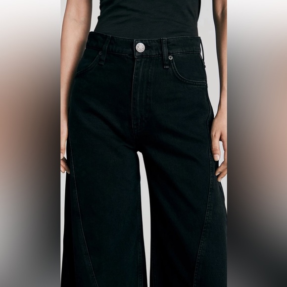 Rag and Bone Sofie Splice High-Rise Jean - Clean Highland Black size 24 - Picture 4 of 5
